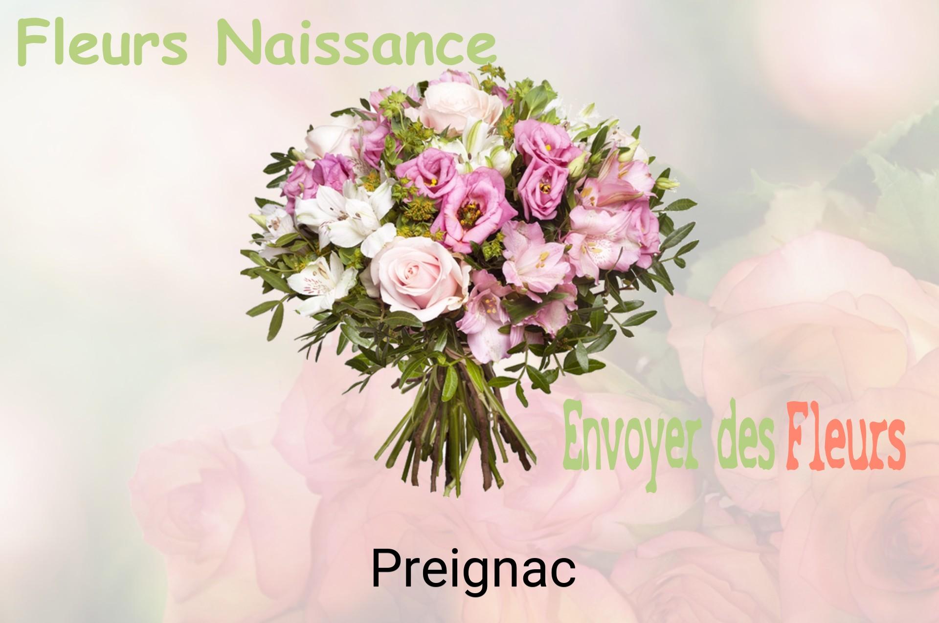 Bouquet de fleurs de naissance livré à Preignac