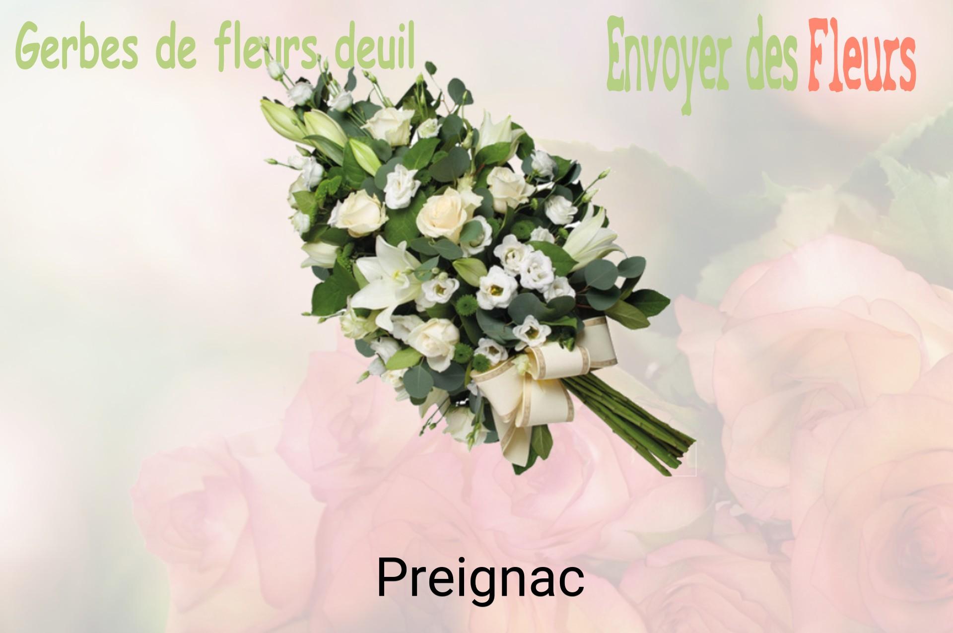 Gerbe de fleurs de deuil livrée à Preignac